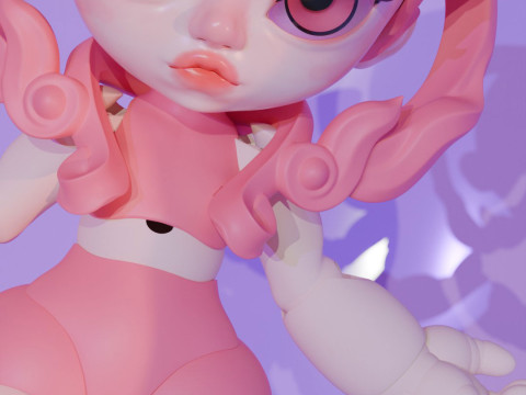 A child born from a lotus flower 3D print model 3D Model