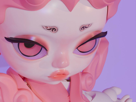 A child born from a lotus flower 3D print model 3D Model