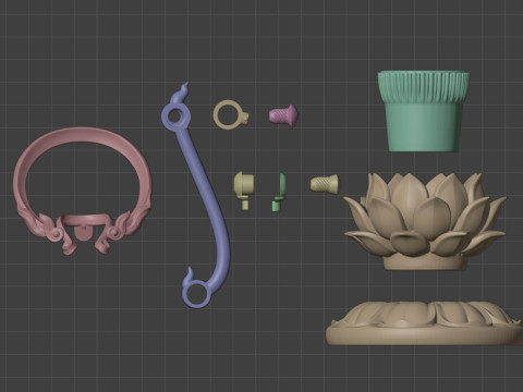 A child born from a lotus flower 3D print model 3D Model