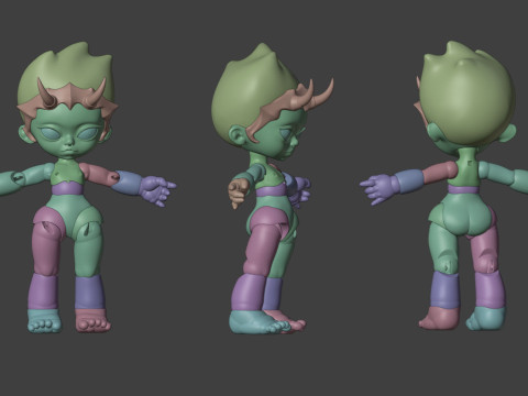 A child born from a lotus flower 3D print model 3D Model