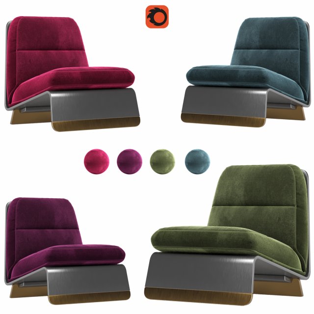 Chair baxter greta 3Dモデル .c4d .max .obj .3ds .fbx .stl .blend 