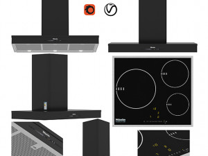 Miele black appliances Modelo 3D