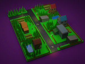 Город 3D Модель