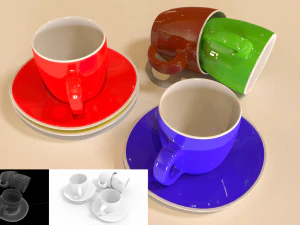 Cangkir kopi Model 3D