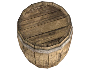 Barrel Wood 3D Model
