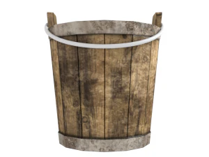 Bucket Wood 3D Model