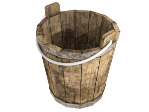 Bucket Wood 3D Model