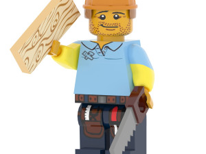 lego man carpenter 3D Model