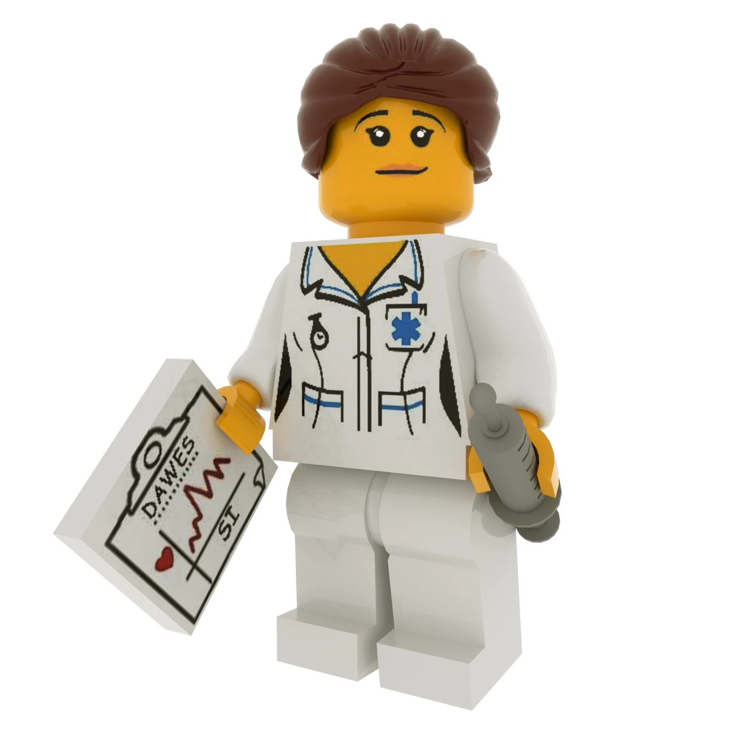 lego man nurse 3D Model .c4d .max .obj .3ds .fbx .stl .blend 