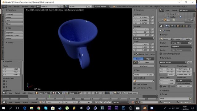 coffe mug 3D 打印模型 .c4d .max .obj .3ds .fbx .stl .blend 
