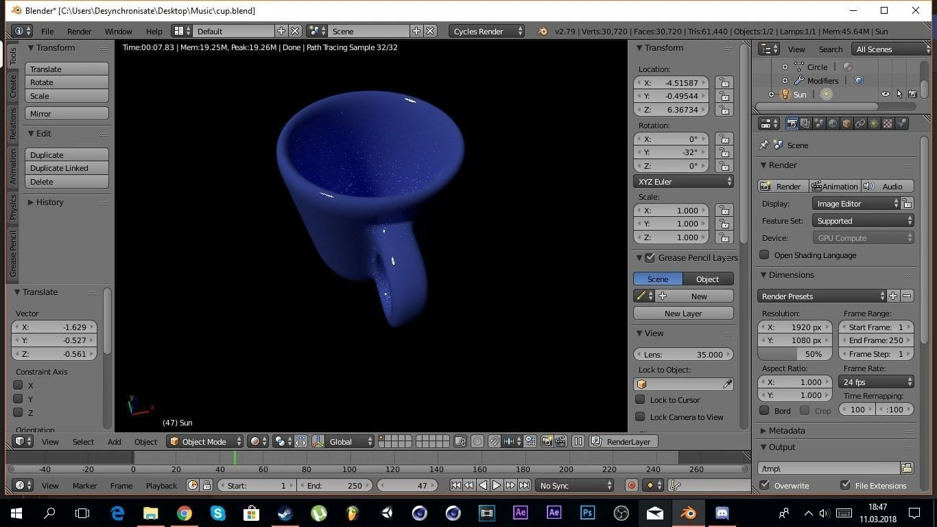 coffe mug 3D Print Model .c4d .max .obj .3ds .fbx .stl .blend 