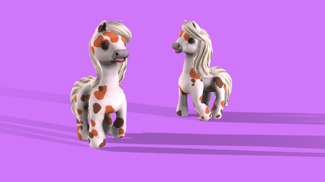 pony with animation 3D मॉडल .c4d .max .obj .3ds .fbx .stl .blend 