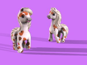 pony with animation 3D 모델