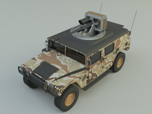 Hummer h1 military vehicle Modelo 3D