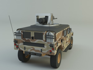 Hummer h1 military vehicle Modelo 3D