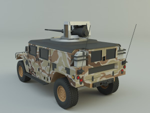Hummer h1 military vehicle Modelo 3D