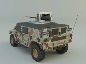 Hummer h1 military vehicle 3D Model