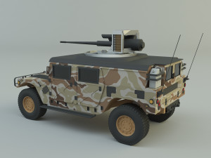 Hummer h1 military vehicle Modelo 3D