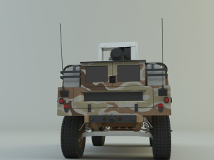 Hummer h1 military vehicle Modelo 3D