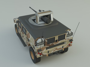 Hummer h1 military vehicle Modelo 3D
