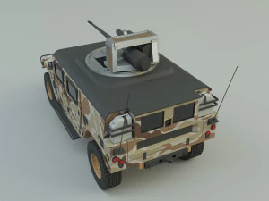 Hummer h1 military vehicle 3D Model