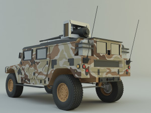 Hummer h1 military vehicle Modelo 3D