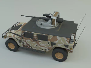 Hummer h1 military vehicle 3D Model