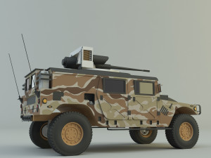 Hummer h1 military vehicle Modelo 3D
