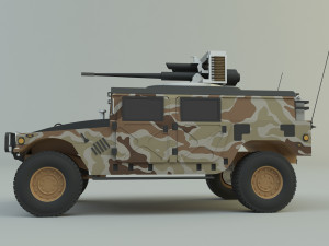 Hummer h1 military vehicle Modelo 3D