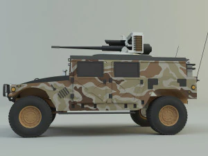 Hummer h1 military vehicle 3D Model