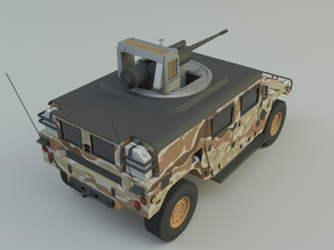 Hummer h1 military vehicle Modelo 3D