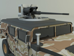 Hummer h1 military vehicle Modelo 3D