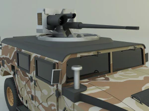 Hummer h1 military vehicle 3D Model