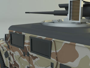Hummer h1 military vehicle Modelo 3D