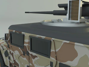 Hummer h1 military vehicle 3D Model
