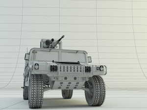Hummer h1 military vehicle Modelo 3D