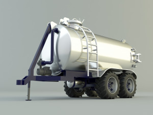 Truck water trailer 3Dモデル