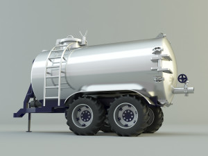Truck water trailer 3D 모델