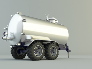 Truck water trailer 3D 모델