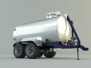 Truck water trailer 3D 모델