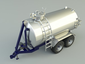 Truck water trailer 3D 모델