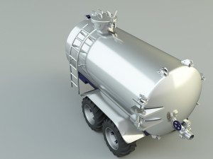 Truck water trailer 3D 모델