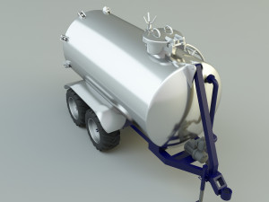 Truck water trailer 3D 모델