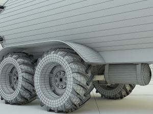 Truck water trailer 3D 모델