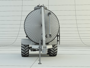 Truck water trailer 3D 모델
