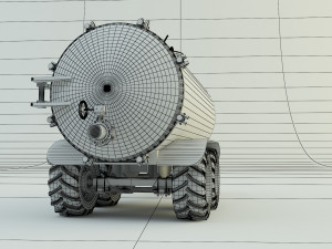 Truck water trailer 3D 모델