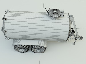Truck water trailer 3D 모델