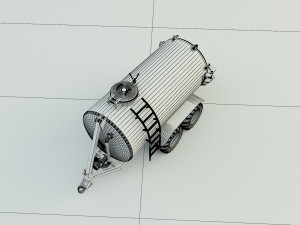 Truck water trailer 3D 모델