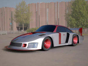 Nascar racing vehicle 3D Model