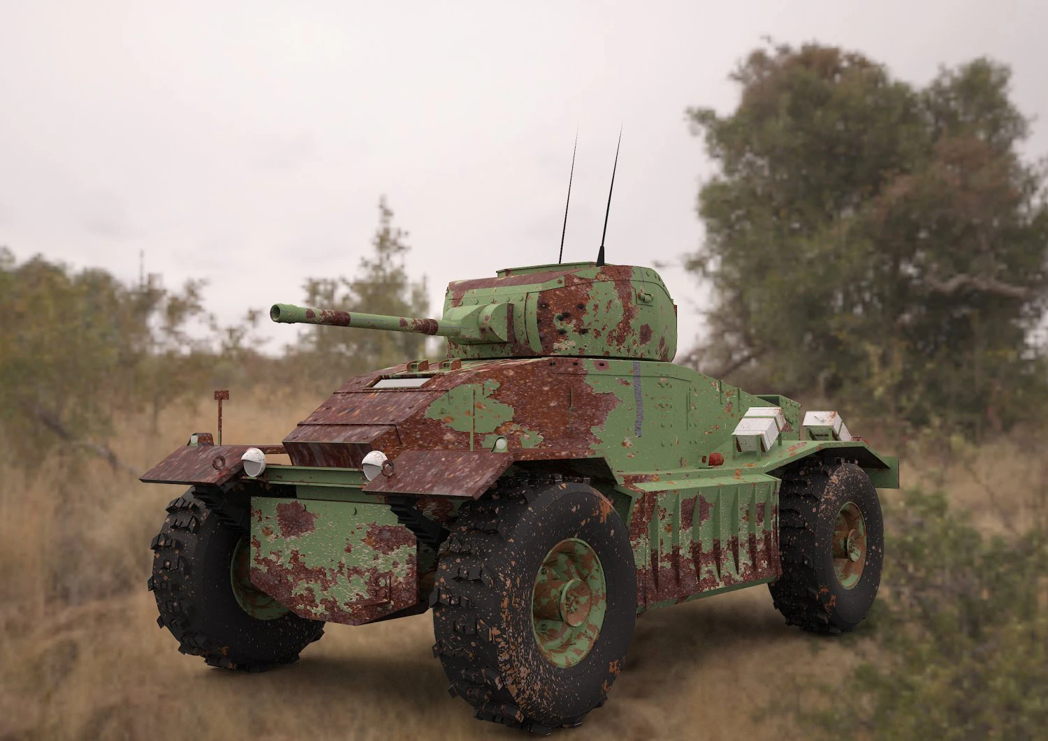 Aec armoured military vehicle 3D Model .c4d .max .obj .3ds .fbx .stl .blend 